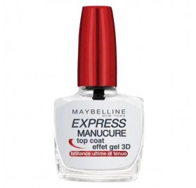 Vernis à ongles Soin Maybelline Express Manucure Top Coat Effet Gel 3D, en lot de 6p