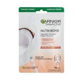 Masque tissu au lait Garnier Nutri Bomb nutrition intense et eclat, en lot de 6p